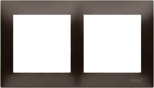 Kontakt-Simon Switch Frame 2 Positions Horizontal Installation in Brown Color WMDZ-0120xK-046
