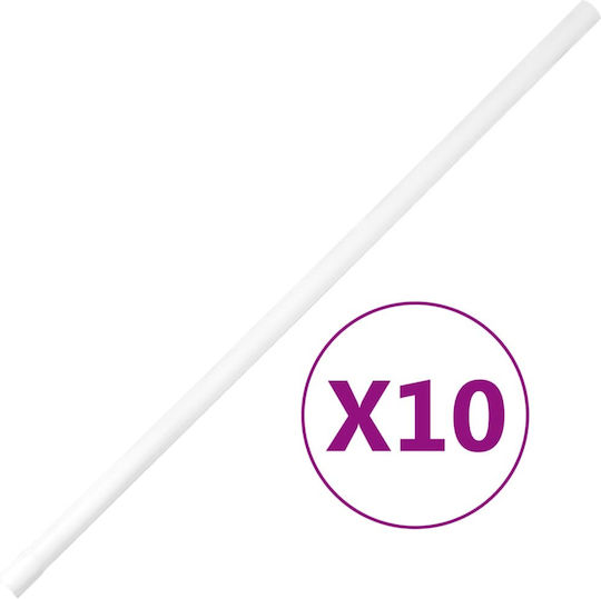 Vidaxl Canal pentru cabluri cu clips Ø25 mm 10 m PVC