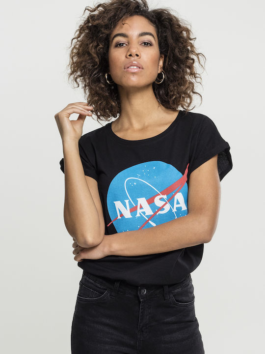 Miss Tee Nasa Tricou Negru Bumbac