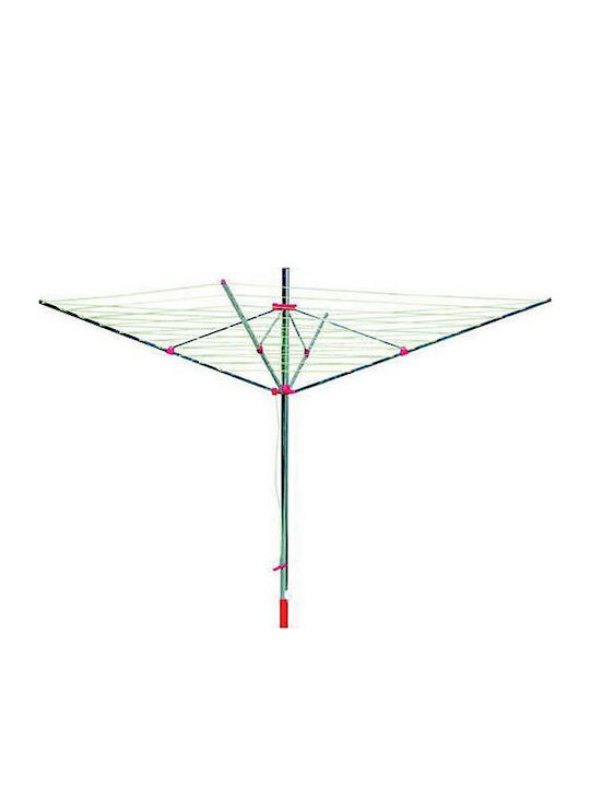 Strend Pro Folding Floor Clothes Drying Rack for Garden made of Aluminum with Hanging Length 40m