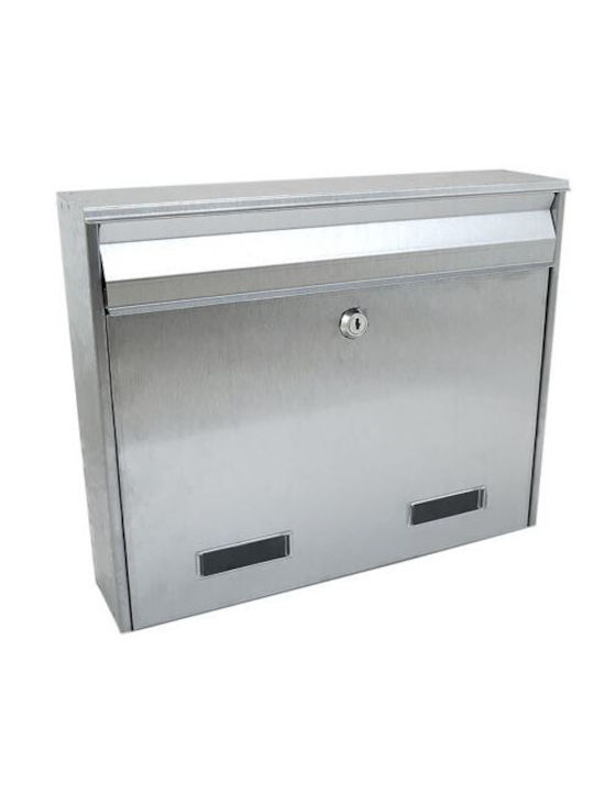 Damech Cutie Poștală pentru Exterior Inox în Culoarea Argint 36x9x29cm