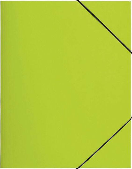 Pagna Folder with Rubber Band and Ears for Paper A4 Green