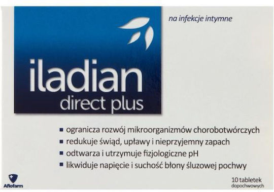 Iladian Direct Plus Vaginal Tablets Soothing Symptoms Intimate Infections 10 Tablets