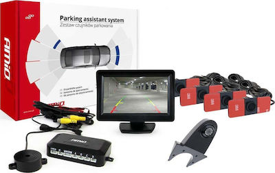 AMiO Car Parking System with Camera and 4 Sensors in Black Colour