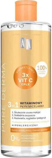 AA Pure Derma Vit C Apă Micelară Demachiant Față 500ml