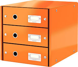 Leitz Schreibtischschublade 3 Positionen Orange