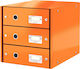 Leitz Schreibtischschublade 3 Positionen Orange