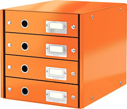 Leitz Schreibtischschublade 4 Positionen Orange