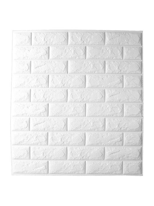 Selbstklebend 3D Wandpaneele White 77x77cm 1Stück