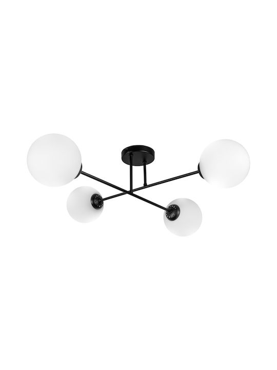 Orno Ceiling Mount Light Black with Socket E27