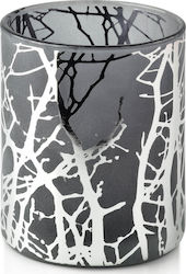 Mondex Silbernes Glas-Kerzenleuchter