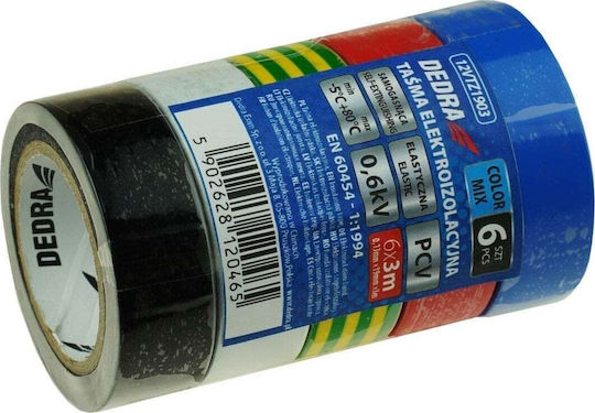 Dedra Μονωτική Ταινία 19mm x 3m 6τμχ