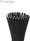 Straws Paper Black 25pcs