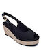 Women's Peep Toe Platforms Black