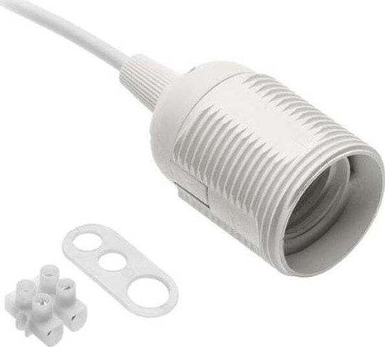 Gtv Power Socket with Socket E27 in White color Set 1pcs GZ-E27000-00