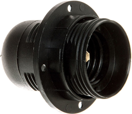 Kontakt-Simon Stromstecker mit Steckdosenbuchse E27 in Schwarz Farbe Set 1Stück TOF-27012TXX-010