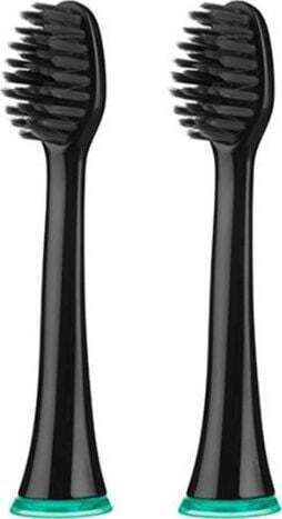 Seysso Carbon Antibacterial Replacement Heads 2 Pcs Soft Black
