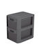 Homeplast Norma Perforated Plastic Drawer Unit 2 Tiers Gray 33x26x34.5cm