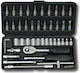 Honiton Set de chei tubulare și clichet 1\4" & 1" 46buc
