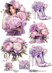 Maja's Memories Hârtie de orez Decoupage Purple