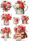Maja's Memories Hârtie de orez Decoupage Red