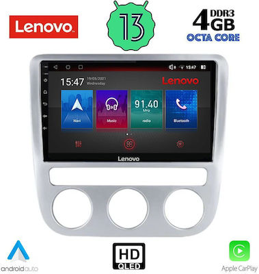 Lenovo Sistem Audio Auto 2DIN cu Clima (Bluetooth/USB/AUX/WiFi/GPS/Apple-Carplay/Android-Auto) cu Ecran Tactil 9"