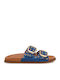 Women's Flat Sandals in Blue Color