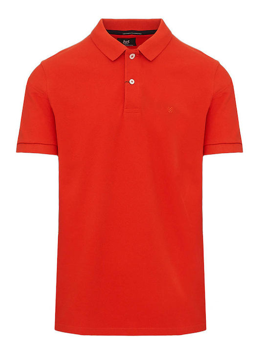 The Bostonians Ανδρικό T-shirt Κοντομάνικο Polo Πορτοκαλί