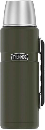 Thermos Μπουκάλι Θερμός Ανοξείδωτο / Πλαστικό 1.2lt Green
