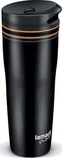 Lamart Glass Thermos Stainless Steel 360ml Black