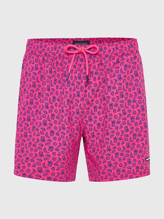 Funky Buddha Herren Badebekleidung Shorts Fuchsia