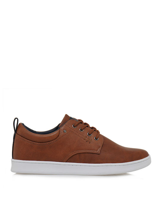 JK London Men's Synthetic Leather Casual Shoes Tabac Brown