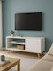 TV Stand Wooden Orianne White-Natural L90xW32xH46cm