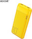 WK WP-01 Power Bank 10000mAh 12W Κίτρινο