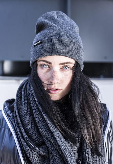Beanie Masculin Căciulă Tricotat în culoarea Gri