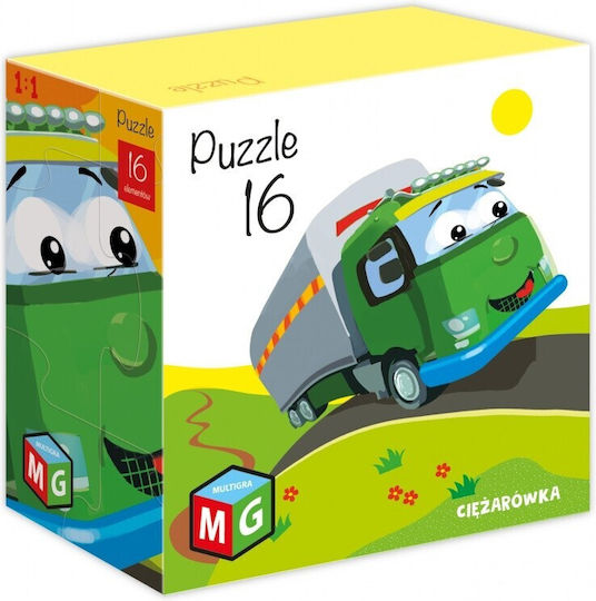 Kinderpuzzle 16 Teile LKW Mehrfarbig