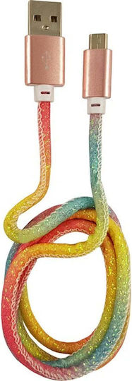 LC-Power Împletit Cablu USB 2.0 la micro USB Multicolor 1m (31332C) 1buc