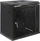 Qoltec Επιτοίχια Καμπίνα Rack 12U Μαύρο 54488
