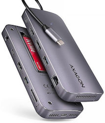 Axagon USB Хъб 12 Порта (USB-A / USB-C) HMC-12GM2
