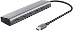 Trust USB 3.2 Hub 16 Porturi cu conexiune USB-C Argint