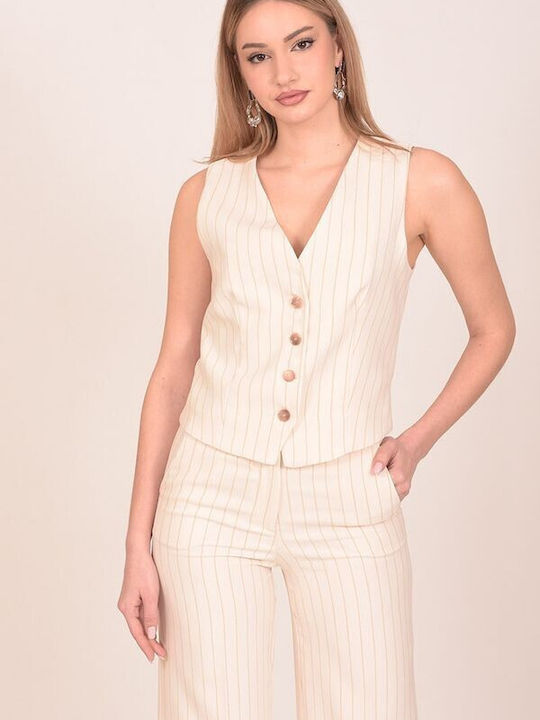 Tweet With Love Women's Vest Beige