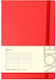 Madrid Papel Notebook 96 Sheets A5 with Blank Pages and Elastic Red