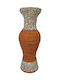 Saska Garden Διακοσμητικό Βάζο Δαπέδου Γυάλινο Φ23xΥ63.5cm
