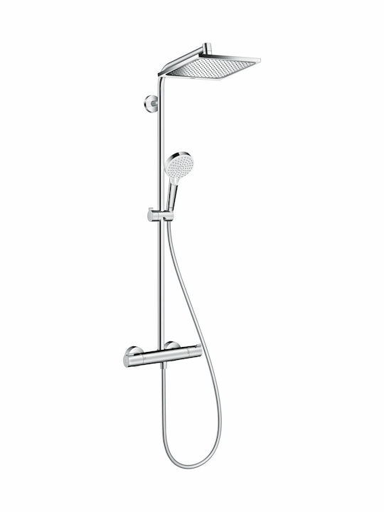 Hansgrohe Crometta E Shower Column with Mixer 240cm Silver