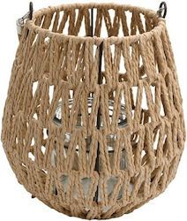 Fylliana Umeko Φαναράκι Ψάθινο Επιτραπέζιο Λευκό 21x22x22εκ.
