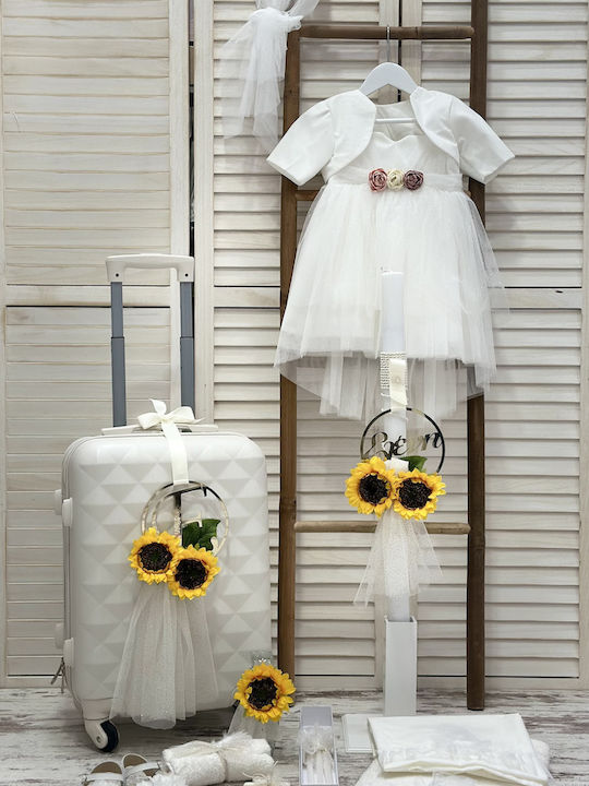 Carousel Sunflower Baptism Set with Flowers Theme