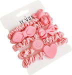 ecarla Hair Scrunchies Pink 5pcs