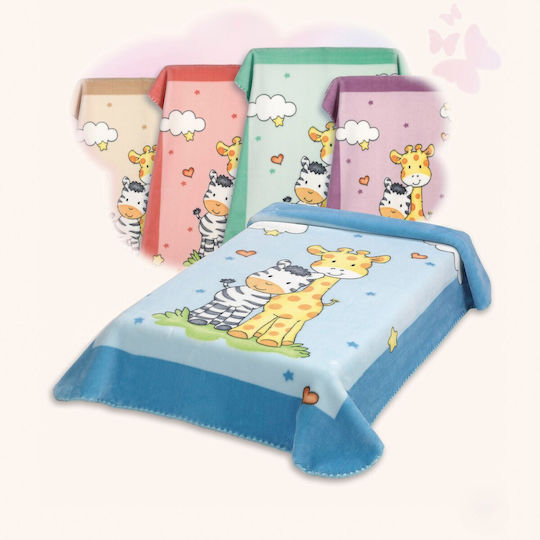 Adam Home Decke Babydecken Wickeltücher für Kinderzimmer Ster 637 Rosa Pink 80x110cm