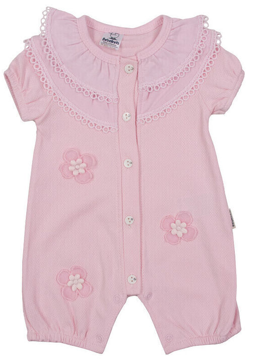 Bebelinna Baby Bodysuit Set Short-Sleeved Rose