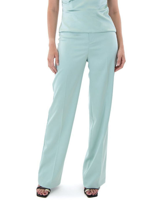 MY T Pants Women's High-waisted Fabric Trousers...